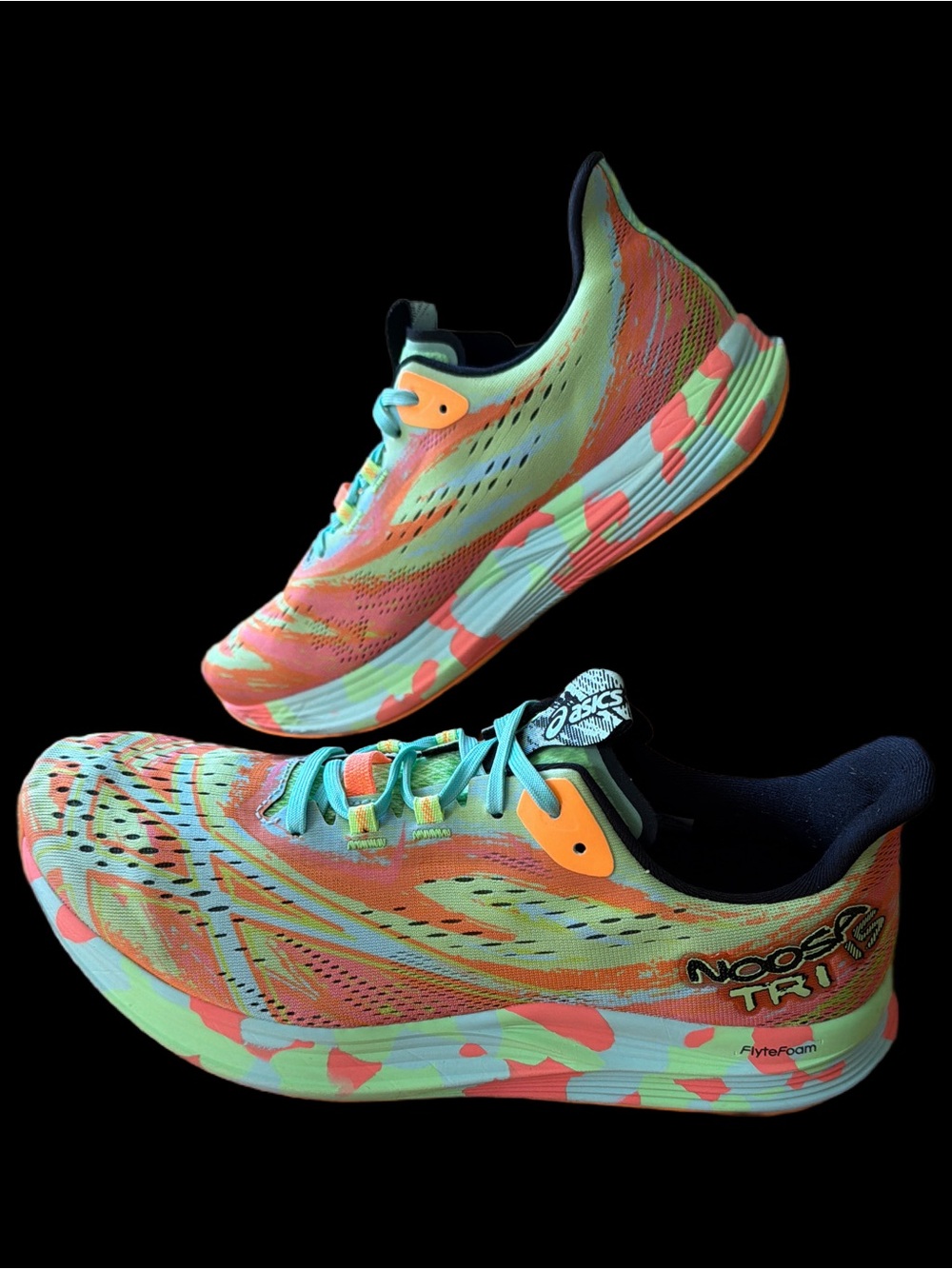 ASICS NOOSA TRI 15 Orange & Mint Green Road Shoe Men’s size 11